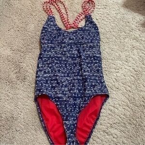 Mossimo  Red White and Blue Stars and Stripes swimsuit size small